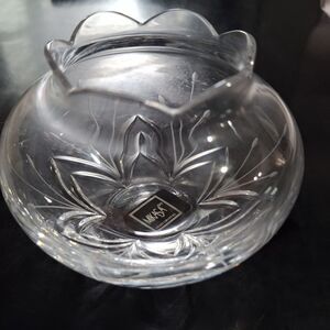 Mikasa Lead Crystal Petite Points 3” Votive Candleholder Cut Floral Patterns